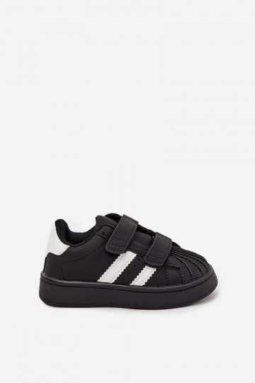 Kindersportschuhe Sneakers aus Kunstleder in Schwarz, Renel 2