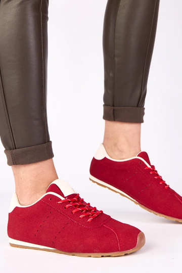 Rote Sneakers mit weißem Akzent Birna 2