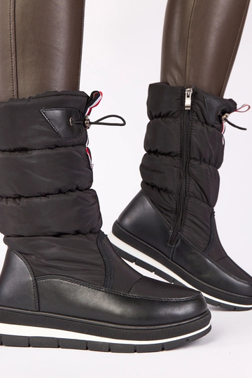 Schwarze Schneestiefel mit...