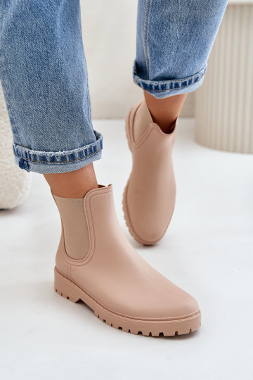 Gummistiefel FemininElastycznymi INstaZukami Beige Ciariel 2