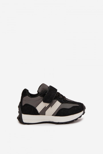 Kinderturnschuhe mit Klettverschluss in schwarzer Farbe Miranda 2