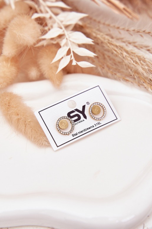 mit stilvollen Detailsi aus Edelstahl Kółka mit blitzenden Augen goldene Farbe