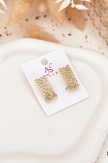 Damen Schmuck mit stilvollen Details, aus chirurgischem Stahl, goldfarben