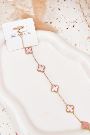 Ein Armband Mit Anhängern Stal NierdzeZuna Gold-Rosa 2