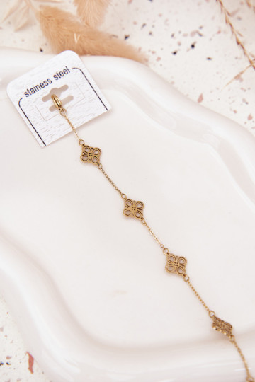 Ein Armband aus Edelstahl Mit Anhängern goldene Farbe 2