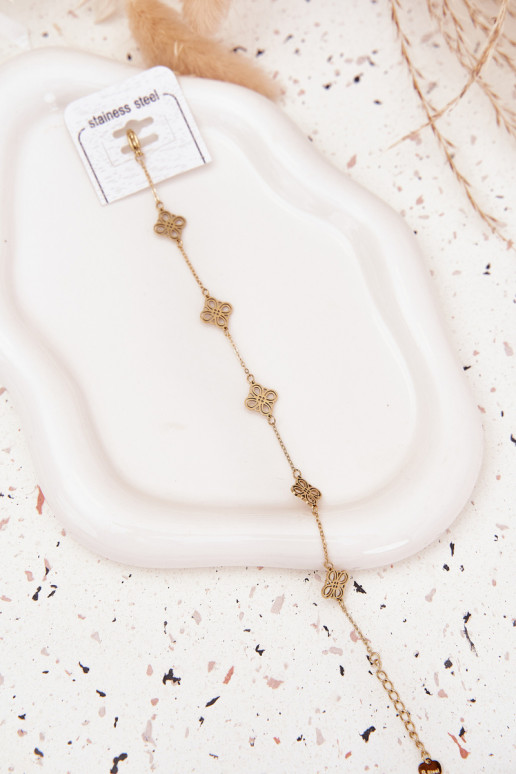 Ein Armband aus Edelstahl Mit Anhängern goldene Farbe