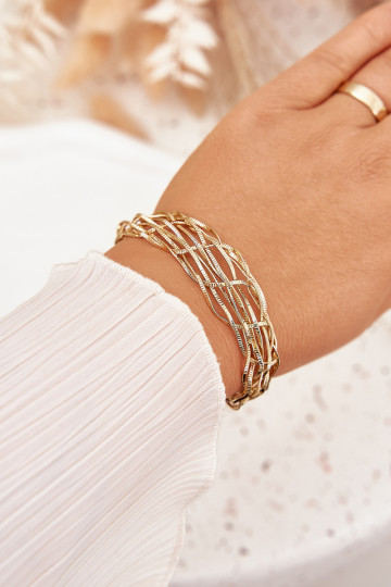 Stabiles Armband aus chirurgischem Stahl in Goldfarbe