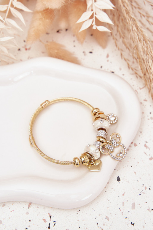 Ein Armband z ZaZuieszkami Charms goldene Farbe