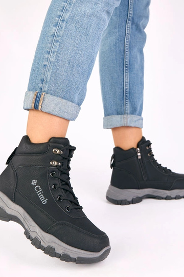 Louie schwarze Plateau-Boots 2