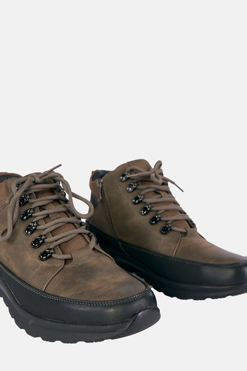 Paul graue Herren-Boots mit warmem Futter auf Plateau 2