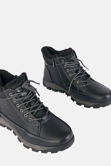 Elias schwarze Herren-Boots mit warmem Futter 2