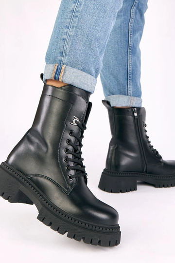 Kalle schwarze klassische Plateau-Stiefel 2