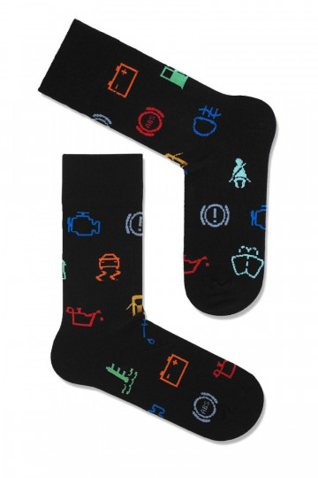 Herren Kontrolle Socken, schwarze Farbe