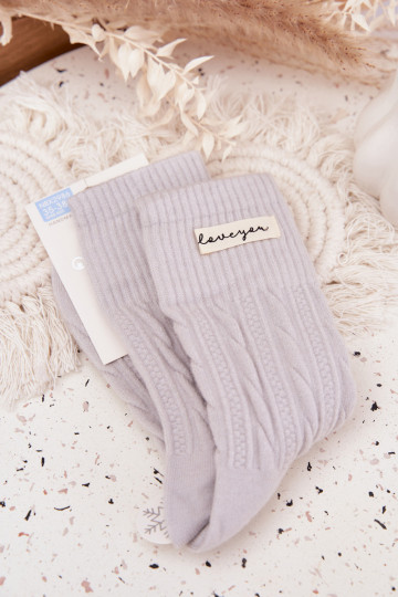 Zuarm Socken Feminin Mit INilna graue Farbe 2