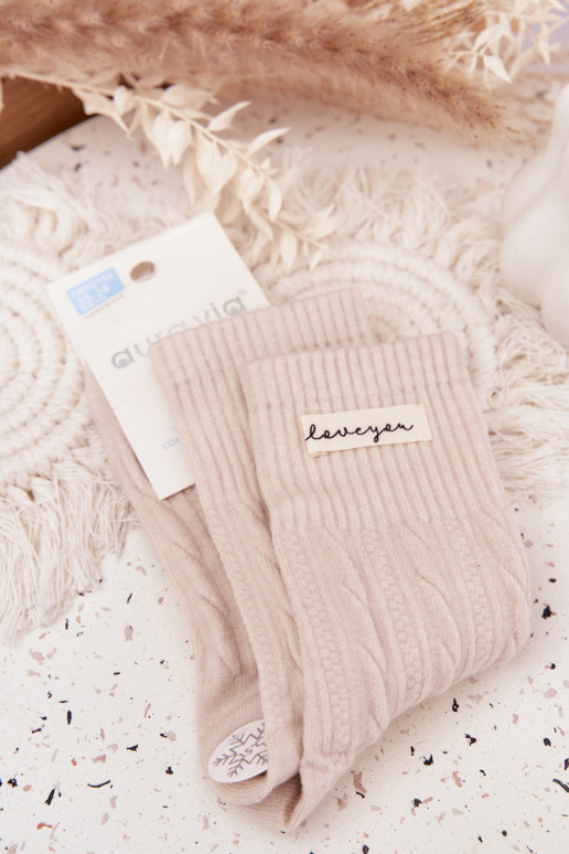 Zuarm Socken Feminin Mit INilna Beige