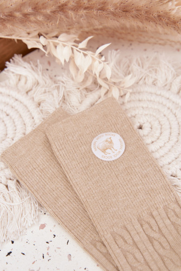 Długie INełniane Socken Feminin Beige