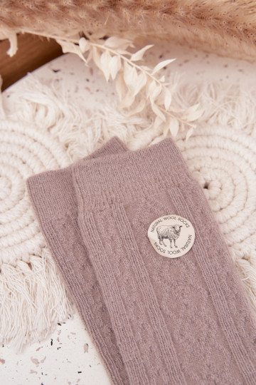 Damen-Wollsocken, grau