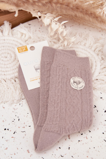 Damen-Wollsocken, grau 2