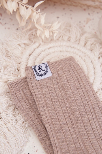 BaumZuollsocken mit Streifen Feminin Beige