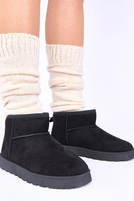 Schwarze Schneestiefel mit Fell Roelle