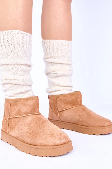 Braune Schneestiefel mit Fell Roelle