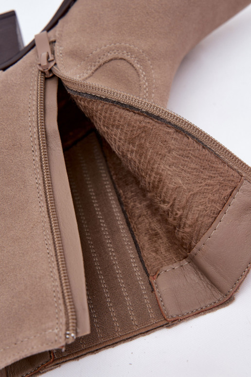 INildlederschuhe CoZuboy-Stil Feminin mit Absätzen sich Zuarm laufen Beige Dylira