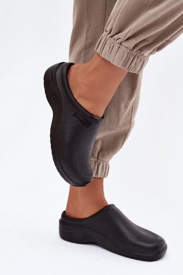 Schwarze leichte Damen Clogs Parissa