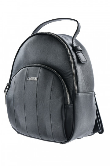 Feminin Leder Rucksack zZuei in eins Big Star LL574097 schZuarze Farbe