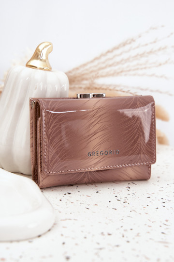 lackiert DamenbrieftascheDrobinkami elfenbeinfarbe Cermina