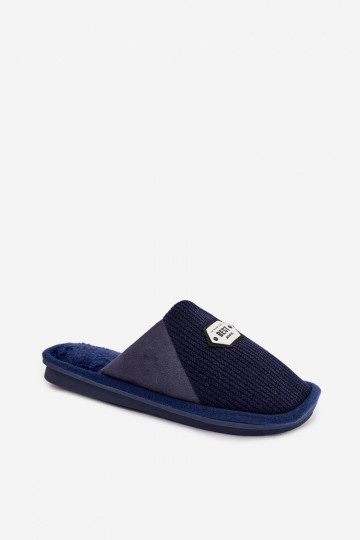 Dunkelblaue Herrenschuhe mit Zunge Presine
