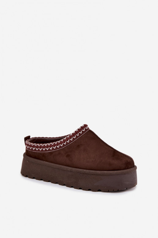 Niedrig Schneestiefel FemininHaftem mit einer Plattform CzekoladoZue Ermöglichtrirya