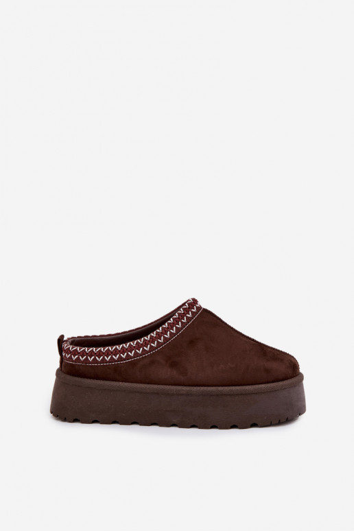 Niedrig Schneestiefel FemininHaftem mit einer Plattform CzekoladoZue Ermöglichtrirya