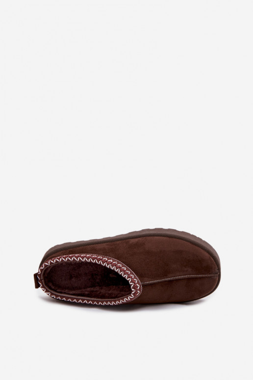 Niedrig Schneestiefel FemininHaftem mit einer Plattform CzekoladoZue Ermöglichtrirya