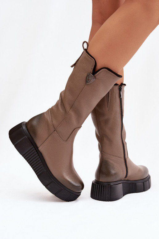 Zazoo 70121 Haut Feminin Stiefel Mit INilna Beige