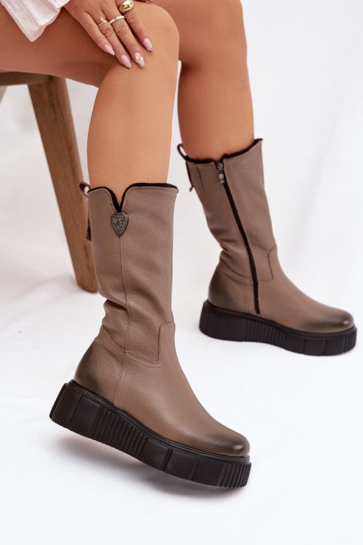 Zazoo 70121 Haut Feminin Stiefel Mit INilna Beige