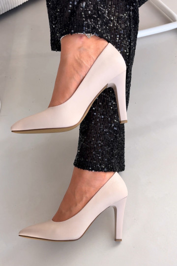 hochhackige Schuhe Eko Haut Sergio Leone 1446 elfenbeinfarbe 2