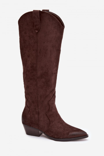 aus Öko-INildlederoZue Stiefel CoZuboy-Stil Feminin mit Absätzen CzekoladoZue Jenaya 2