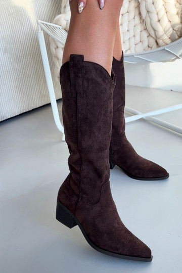Jazelle schokoladenfarbene Damen Cowboy-Stiefel 2