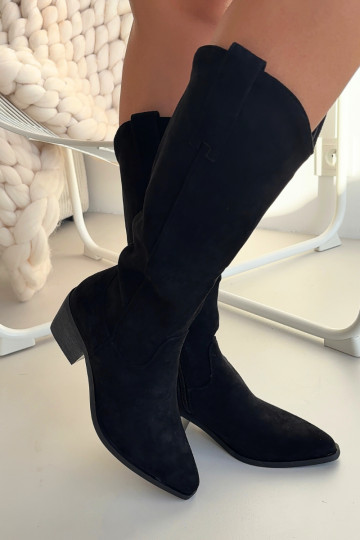 Jazelle schwarze Damen Cowboy-Stiefel