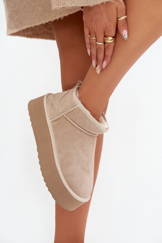 Schneestiefel FemininErmöglichtturalnego aus INildlederu Beige Es mussirene