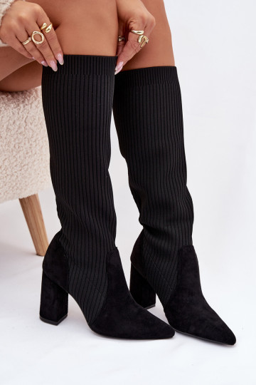 Schwarze Damen Stiefel mit Absätzen Yserine 2