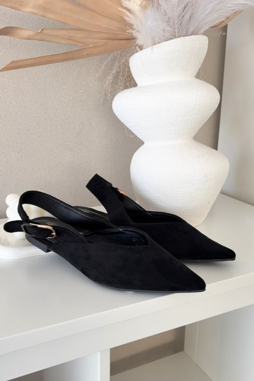 Ballerinas Feminin mit Schnallen schZuarze Farbe Tanelia