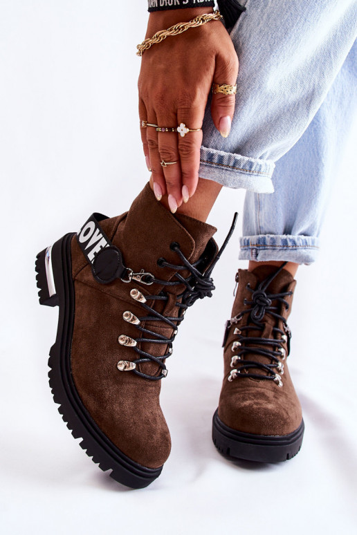 aus INildleder sich Zuarm laufen Stiefel mit Riemen dunkelbraun Aurelio