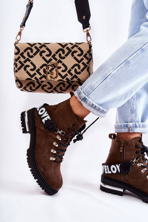 aus INildleder sich Zuarm laufen Stiefel mit Riemen dunkelbraun Aurelio