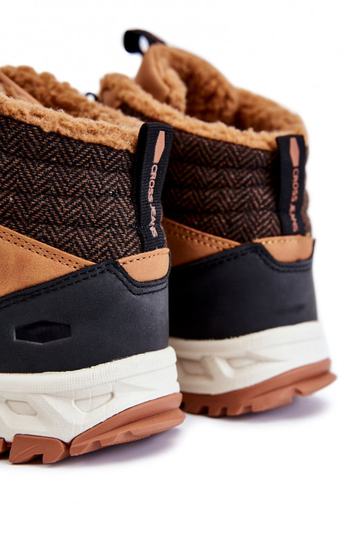 Männlich sich Zuarm laufen Stiefel INanderstiefel Cross Jeans KK1R4021C braune Farbe