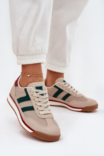 Niedrig Sneakers Stilvollllschuhe Feminin Beige Rulaana