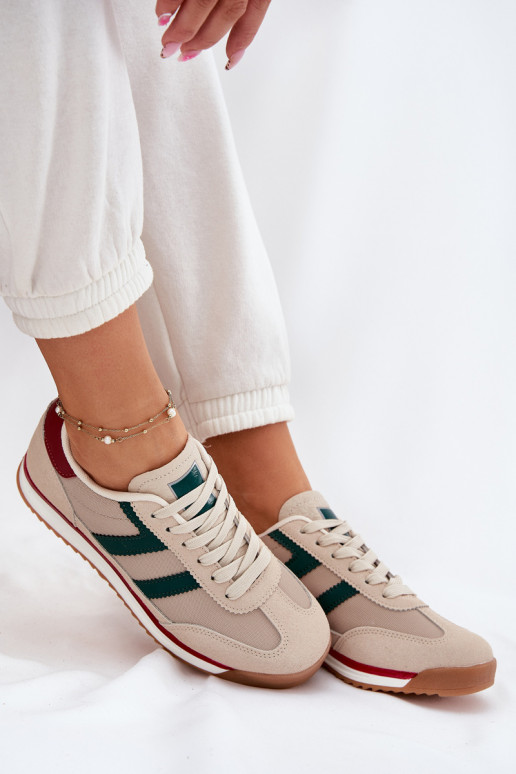 Niedrig Sneakers Stilvollllschuhe Feminin Beige Rulaana