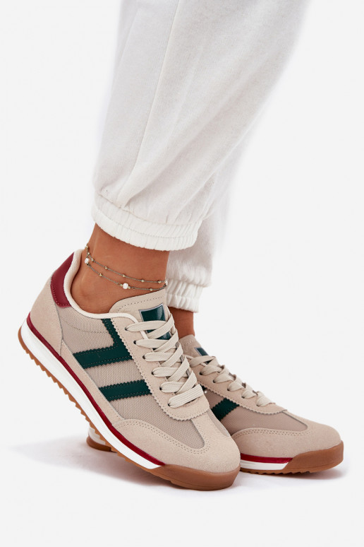 Niedrig Sneakers Stilvollllschuhe Feminin Beige Rulaana