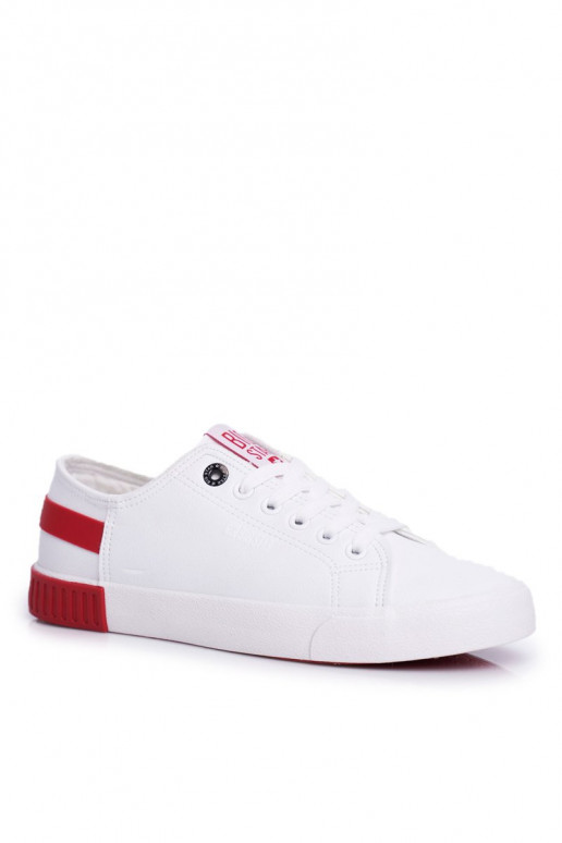 Sneaker aus Ermöglichtturleder BIG STAR FF274174 Zueiß und Rot