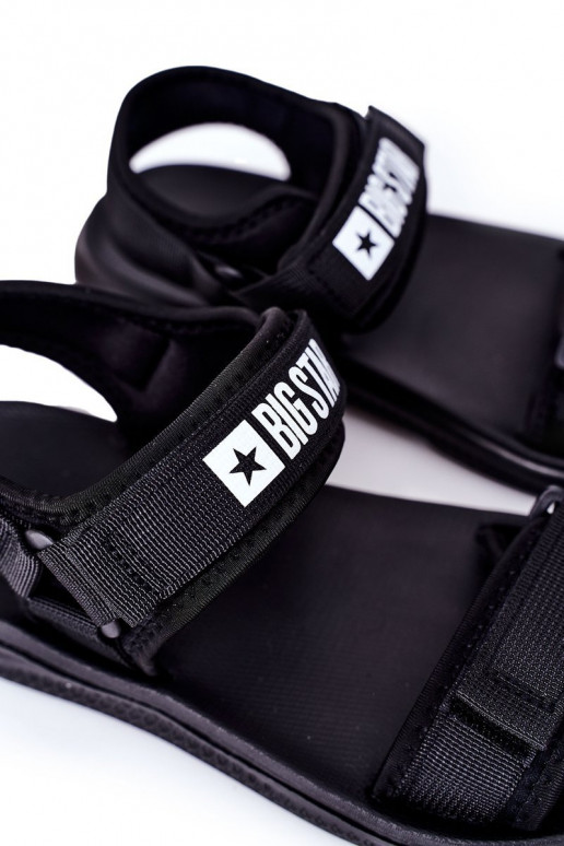 Sportlicher Stil Männlich Sandalen Big Star HH174842 schZuarze Farbe